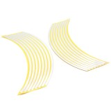 Set 16 inele din autocolant pentru jante culoare Alb Lucios, AVEX