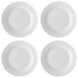 Set farfurii 4 piese pentru Desert, din Portelan, Albe, diametru 15 cm