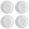 Set farfurii 4 piese din portelan alb, diametru 26 cm