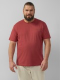 s.Oliver Big Sizes Tricou barbati big sizes cu decolteu la baza gatului, Regular fit, Rosu inchis, 2XL