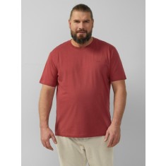 s.Oliver Big Sizes Tricou barbati big sizes cu decolteu la baza gatului, Regular fit, Rosu inchis, 2XL