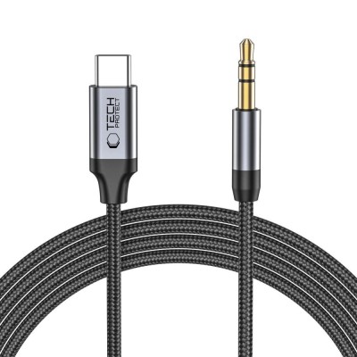 Cablu Tech-Protect ultraboost type c - aux mini jack 3.5mm 1m foto