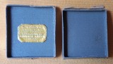 R. Fassler - Bucuresti Strada Lahovari ,,Fabricatiune de medalii, insigne, decoratiuni, fise'' cutie veche din perioada regala - RARA