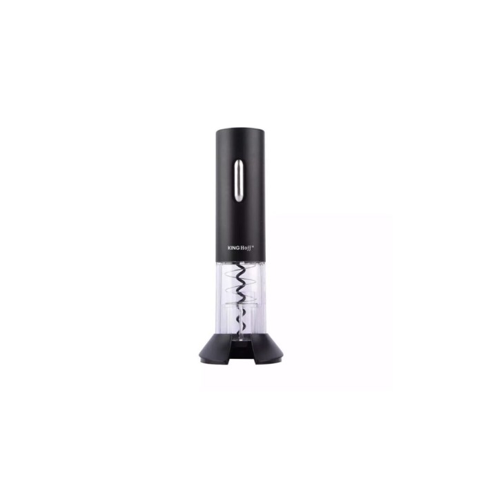 Tirbuson electric pentru sticle, reincarcabil, negru, Kinghoff