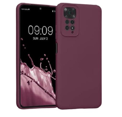 Husa silicon compatibila cu Xiaomi Redmi Note 11 4G Visiniu foto