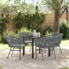 VidaXL Set de 3 Gri Poliratan 4 locuri materiale rezistente la UV