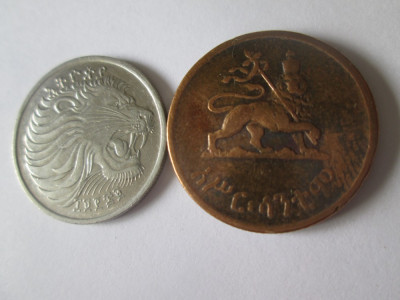 Lot 2 monede colectie Etiopia,vedeti foto foto