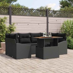 vidaXL Set de masă pentru grădină Negru și Maro 100 x 55 x 73 cm