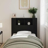 vidaXL Tablă de pat cu sertar Stejar negru 100 x 19 x 104.5 cm