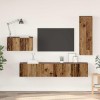 Set comoda TV 4 pcs Lemn vechi 30.5 x 30 x 90 cm Lemn compozit