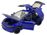 Macheta Metalică Tesla Model X cu Uși Deschise cu suntet si lumina, Scara 1:28