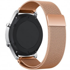 Curea ceas Smartwatch Samsung Gear S2 Rose Gold Milanese Loop, iUni 20 mm Otel Inoxidabil foto