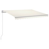 Cumpara ieftin Copertina manuala cu LED solar 3 x 2,5 m Crem 100% Polyester