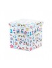 Taburete cu spatiu depozitare, Design, MDF/ Piele ecologica, 100 kg, 38 x 38, Toys