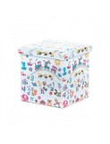 Taburete cu spatiu depozitare, Design, MDF/ Piele ecologica, 100 kg, 38 x 38, Toys