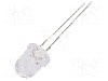 Dioda LED 8mm, alb rece, convex, 5V, OPTOSUPPLY - OSW5DK8131A-5V