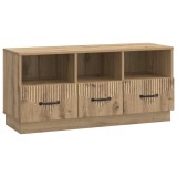 vidaXL Cabinet TV Stejar Artizanal 102 x 34,5 x 47 cm Lemn prelucrat 895374