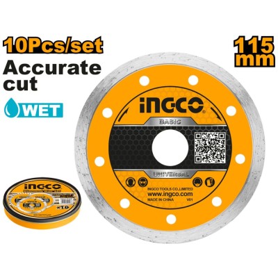 Disc diamantat continuu 115 mmx5 mm, pentru taierea pietrei, betonului si ceramicii - Ingco DMD021152 foto