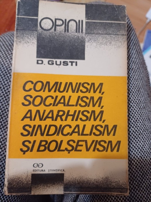 D. Gusti - Comunism, socialism, anarhism, sindicalism și bolșevism. Clasificarea sistemelor privitoare la societatea viitoare