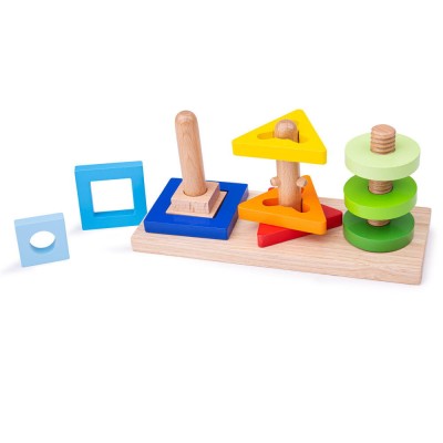 Joc de potrivire - 3 forme geometrice PlayLearn Toys foto