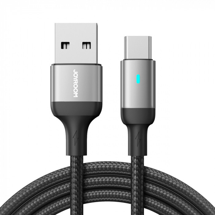 Cablu USB Joyroom - USB C 3A Pentru &icirc;ncărcare Rapidă și Transfer De Date Seria A10 3 M Negru (S-UC027A10) S-UC027A103B