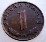 2.718 GERMANIA 1 REICHSPFENNIG 1938 D, Europa, Bronz