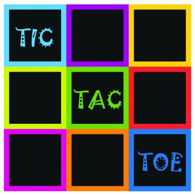 Autocolant podea TIC TAC TOE - Joc X si 0 foto