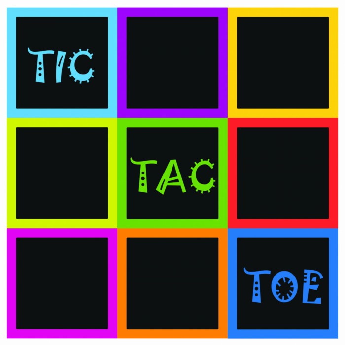 Autocolant podea TIC TAC TOE - Joc X si 0