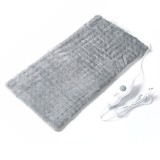 Covoras Electric, Extra Large, gri, Design cu fermoar, Fibre sintetice de inalta calitate pentru confort maxim, 60 cm x 30 cm
