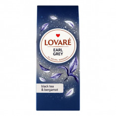 Cutie ceai cu frunze întregi Lovaré - Earl Grey: ceai negru cu bergamotă 80 g
