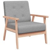 vidaXL Fotoliu, gri deschis, material textil 242225