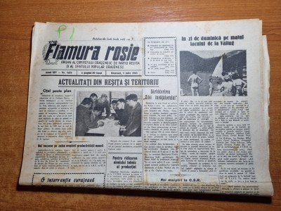 flamura rosie 3 iulie 1963- lacul de la valiug,berzovia,resita foto