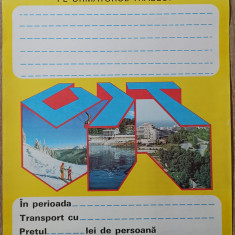 Oficiul Judetean de Turism va invita in excursie// afis turism ONT Carpati 1987