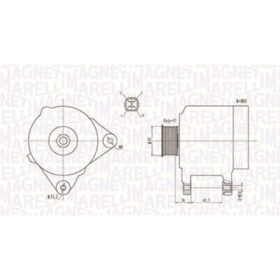 Alternator Toyota Avensis ( T25) 04.03-11.08, Avensis Estate ( T25) 04.03-11.08, Avensis Sedan ( T25) 01.03-11.08, 2.0 VVT-i (AZT250 , AZT250R), 2.4 foto