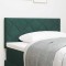 vidaXL Tăblie cap Pe perete Geometric Verde &icirc;nchis 100 cm Catifea 42007238
