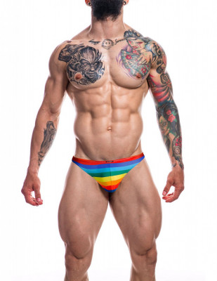 Tanga Cut4Men Provocative Rainbow, Mix Culori, L foto