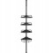 Raft pentru baie/dus, de colt, Artool, reglabil, otel si PP, 4 rafturi, negru, 85-305 cm
