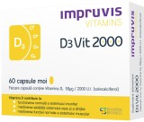 D3vit 2000 cu vitamina D3 2000 U.I., 60 capsule moi, Pharma Brands
