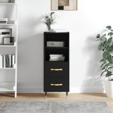 VidaXL Servantă, negru, 34,5x34x90 cm, lemn compozit