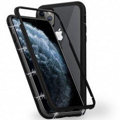 Husa Apple iPhone 11 PRO Negru,Perfect Fit cu spate de sticla securizata