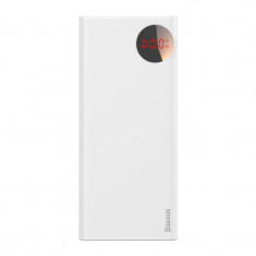 Baterie Externa Power Bank, Baseus Mulight Power Display, 20000 mAh, Alb foto