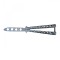 Briceag fluture IdeallStore&reg;, otel inoxidabil, Bullet Spots, 22 cm, argintiu