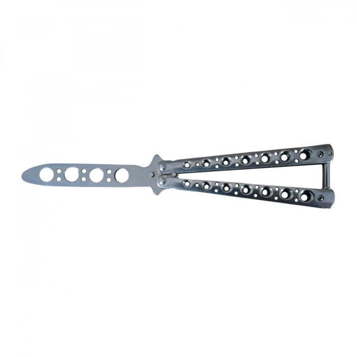 Briceag fluture IdeallStore&reg;, otel inoxidabil, Bullet Spots, 22 cm, argintiu