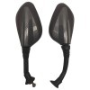 Set 2 Oglinzi Universale Moto Scuter ATV Oem Filet M8 Negru Carbon