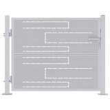 Cumpara ieftin Poarta de gradina 85 x 70 cm Otel inoxidabil Argintiu Blocat