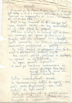 A3258N Document scris și semnat olograf de Cristian Popișteanu, 1951 foto