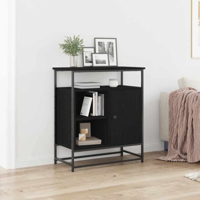 vidaXL Bufet Stejar negru 69 x 35 x 80 cm Lemn compozit 862981