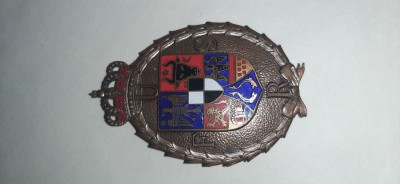 Insigna interbelica/regalista sport UFSR/ U.F.S.R. foto