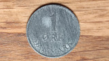 Danemarca - moneda de colectie zinc - 1 ore 1962 aunc - superba !, Europa