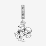 Pandora Moments 798896C01 Talisman Pandantiv Cuplu Căsătorit Argint 925 cu Zirconiu